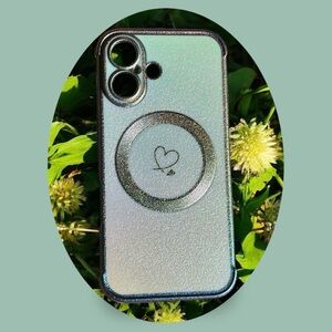 Glittery Phone Case with Heart Design
